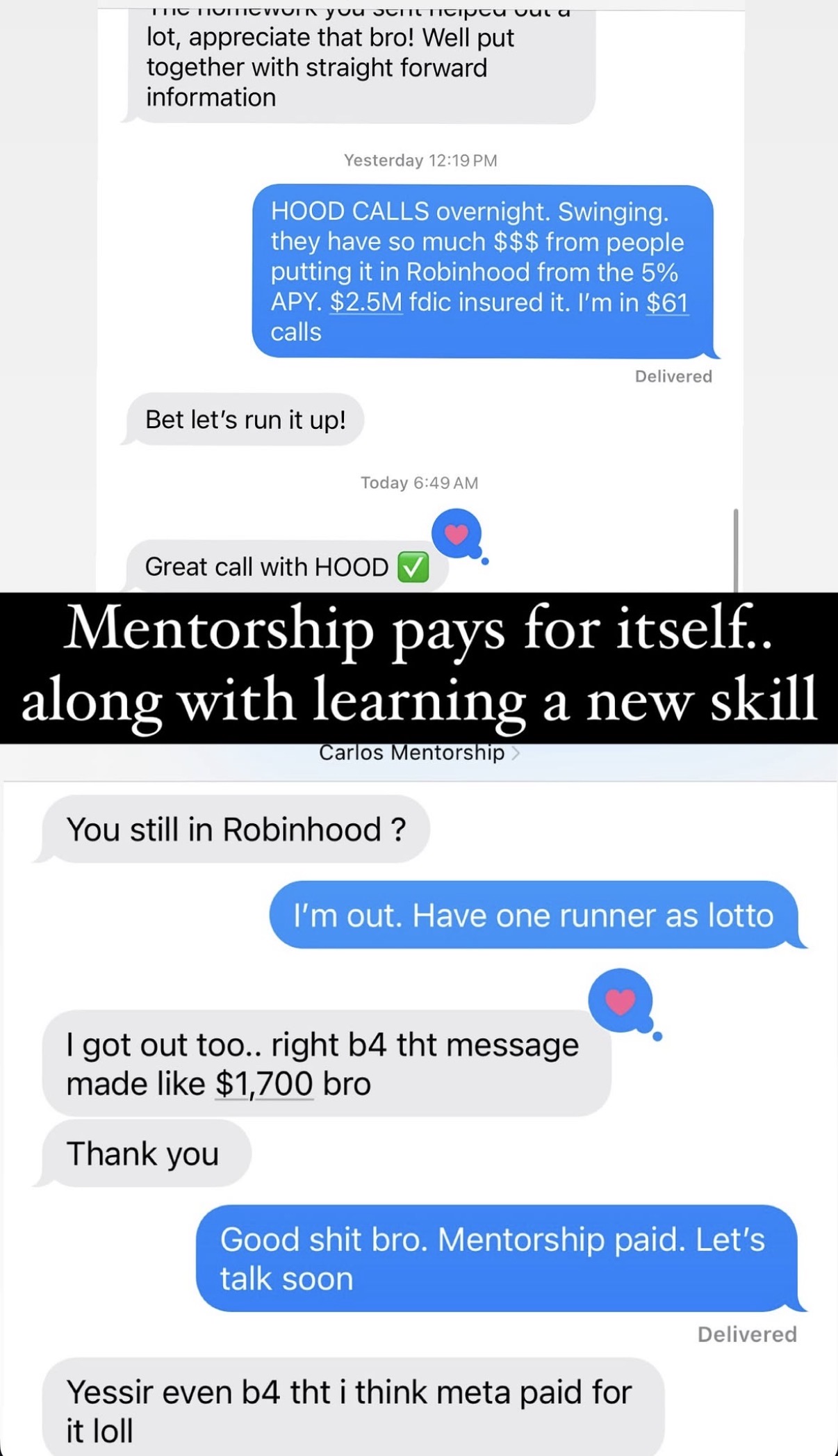 Community testimonial